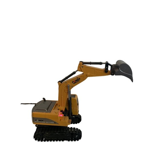 Remote Control Excavator Toy Working Arm Tracks Power Construction Yellow Black - Picture 3 of 12
